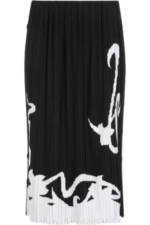 Lanvin Kjol, Dam, S, Polyester, Plisserad Långkjol
