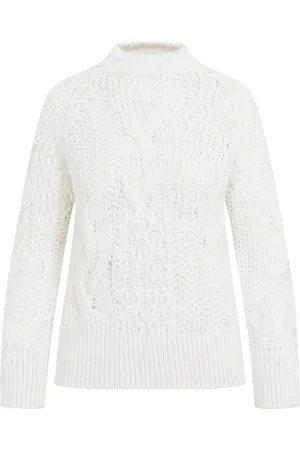 ERMANNO SCERVINO Stickade tröjor & koftor, Dam, S, Ulltröja med spetsdetaljer