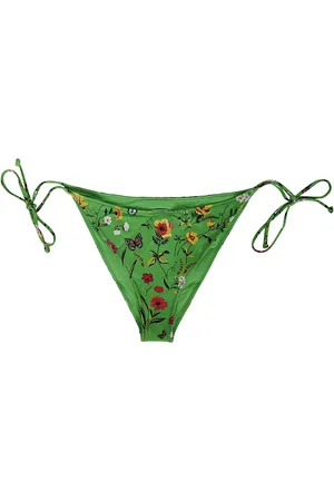 MC2 SAINT BARTH Badkläder, Dam, M, Grön Havsmönstrad Snörning Briefs