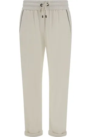 Brunello Cucinelli Byxor, Dam, S, Bomull, Bomullsbyxor med juvelutsmyckning
