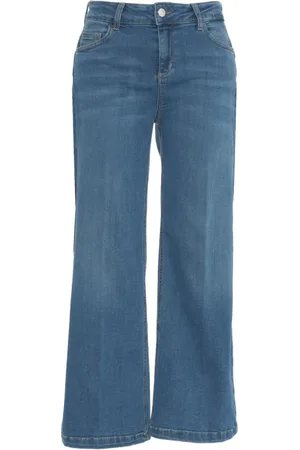 Liu Jo Jeans, Dam, W26, Denim, Blå Wide Leg Cropped Jeans
