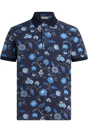 Etro Topp, Herr, L, Bomull, Stilren Pikétröja