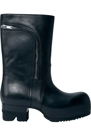 Rick Owens Skor, Herr, 44 EU, Läder, Läder Zip-Fastening Ballast Stövlar