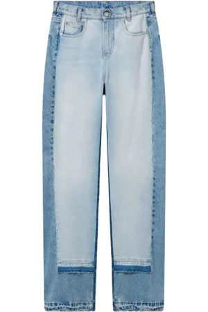 Stella McCartney Jeans, Dam, W29, Denim, Contrast Panel Straight-Leg Jeans