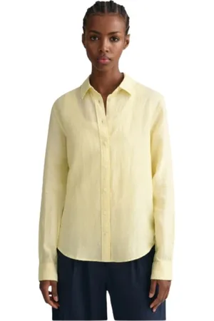 GANT Blusar & Skjortor , Dam, L, Linne, Linneskjorta i Chambray