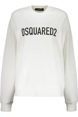 Dsquared2 Sweatshirts & Hoodies, Dam, S, Bomull, Cotton Sweatshirt med Logotypdetalj