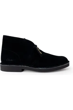 Clarks Skor, Herr, 44 1/2 EU, Läder, Svarta ankelboots i läder med snörning