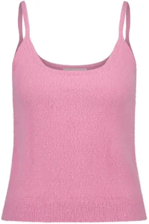 Fabienne Chapot Topp, Dam, 2Xl, Nylon, Rosa Rundhalsad Damtopp