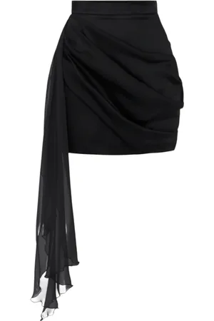 Elisabetta Franchi Kjol, Dam, L, Satin Draped Mini Skirt
