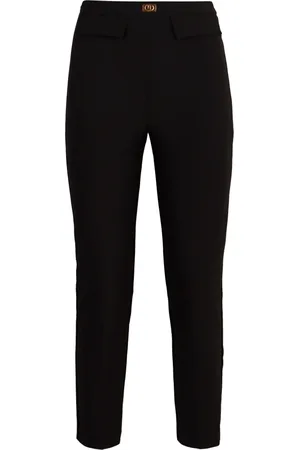 Elisabetta Franchi Byxor, Dam, XL, Bomull, Bomullshögmidjade byxor med fickor
