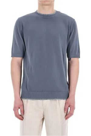 ELEVENTY Topp, Herr, M, Bomull, Klarblå T-shirt och Polo