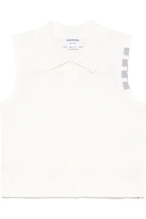 Thom Browne Topp, Dam, S, Ärmlös Pikétröja