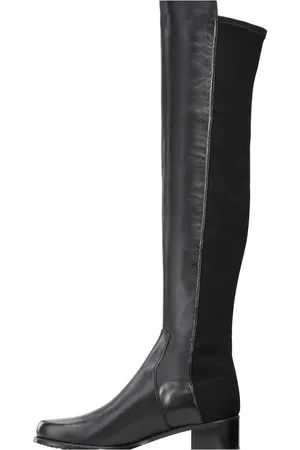 Stuart Weitzman Skor, Dam, 39 EU, Läder, Reserve Panelled Knee-High Boots