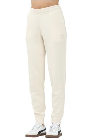 PUMA Byxor, Dam, L, Bomull, Elevated Cream Sportiga Byxor