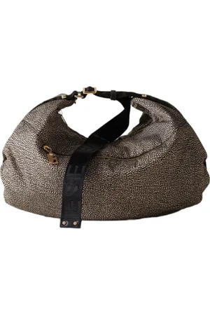 Borbonese Väska, Dam, ONE Size, Polyester, Svart Hobo Cloudetta Stor Axelremsväska
