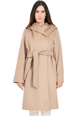 Max Mara Kappa, Dam, S, Camel Ullkappa med Huva