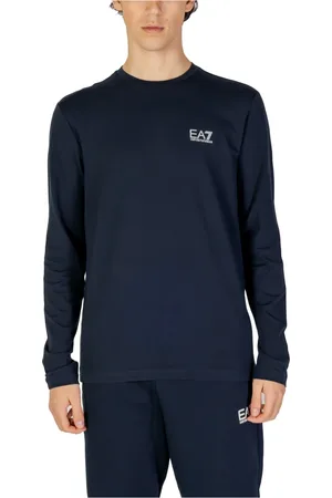 EA7 Topp, Herr, S, Bomull, Långärmad Cotton Core Identity T-shirt