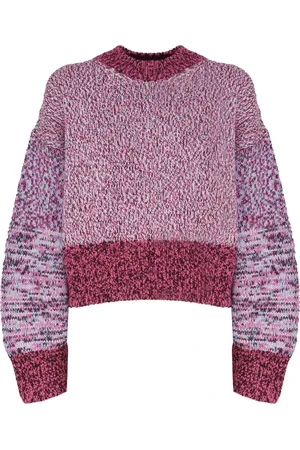 Loewe Stickade tröjor & koftor, Dam, M, Runway Multicolor Crewneck Sweater