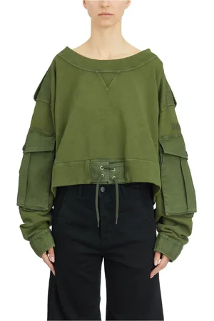 Dsquared2 Sweatshirts & Hoodies, Dam, S, Bomull, Multi-pocket Crewneck Sweatshirt