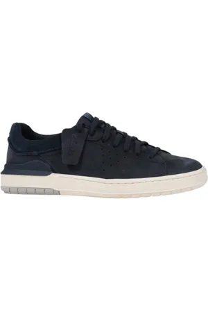 Clarks Skor, Herr, 41 1/2 EU, Läder, Eleganta lädersneakers för vardagsbruk