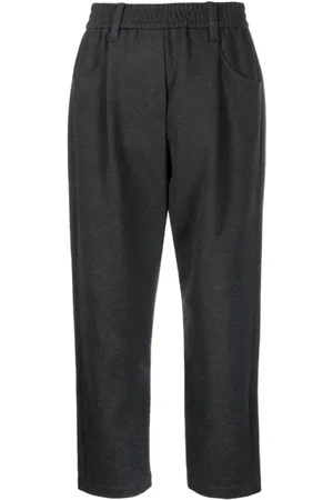 Brunello Cucinelli Byxor, Dam, M, Bomull, Raka Ben Byxor