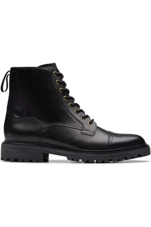 Clarks Skor, Herr, 44 EU, Läder, Clarkridge Hi Svarta Läder Ankelboots