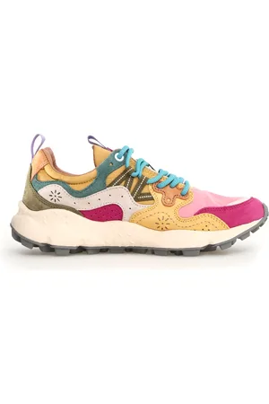 Flower Mountain Skor, Dam, 37 EU, Mocka, Multifärgade Sneakers med Tjock Texturerad Sula