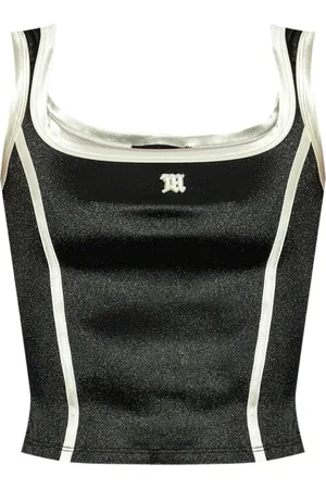 MISBHV Topp, Dam, M, Svart Satin Logo Topplagg Ss25