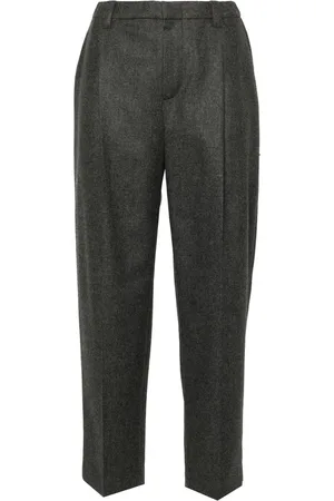 Brunello Cucinelli Byxor, Dam, 2Xs, Kashmir, Lyxiga ull- och kashmirbyxor
