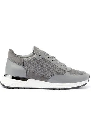 Mallet Skor, Herr, 44 EU, Läder, Popham Lite Grå Silver Sneakers
