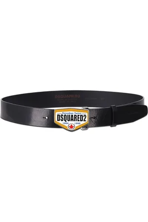 Dsquared2 Accessoarer, Herr, 110 CM, Läder, Stilrent läderbälte med stort spänne