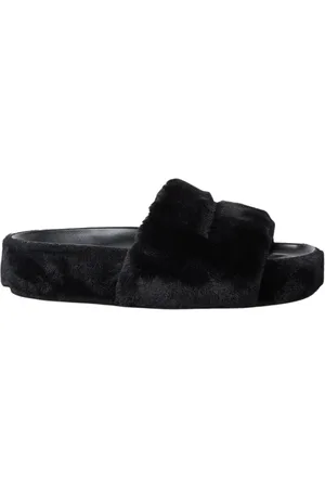 Stella McCartney Skor, Dam, 40 EU, Fuskpäls, Fuskpäls Platåsandaler