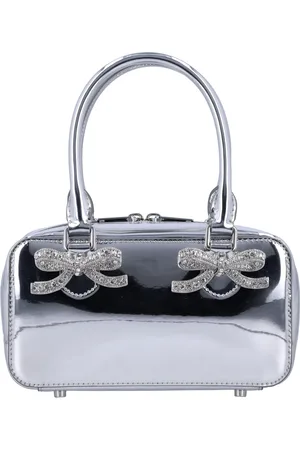 Self-Portrait Väska, Dam, ONE Size, Läder, Metallic Läder Mini Tote Väska