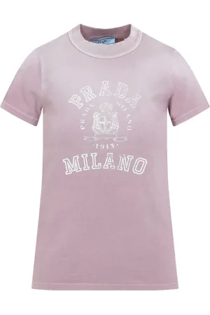 Prada Topp, Dam, XS, Läder, Rosa & Lila T-shirt Damkläder