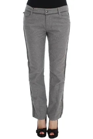 ERMANNO SCERVINO Byxor, Dam, L, Bomull, Grå Casual Bomullsbyxor