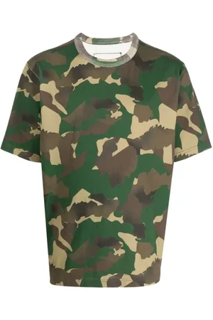 Heron Preston Topp, Herr, M, Bomull, Camo -Bomulls T-shirt