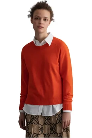 GANT Stickade tröjor & koftor, Dam, S, Cashmere Rundhalsad Tröja