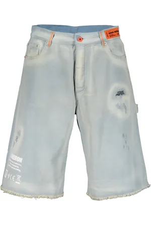 Heron Preston Shorts, Herr, W31, Denim, Denimshorts med fransar
