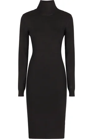 Givenchy Klänning, Dam, S, Kashmir, Ribbstickad polokrageklänning