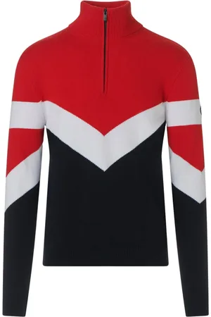 Fusalp Stickade tröjor & koftor, Herr, L, Graphic Esthetic Half Zip Sweater