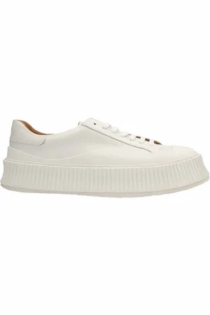 Jil Sander Skor, Herr, 45 EU, Läder, Vita Lädersneakers Aw24