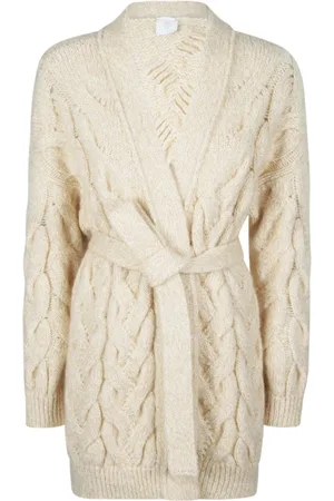ELEVENTY Stickade tröjor & koftor, Dam, M, Kashmir, Cardigan Lana Cashmere Kid Mohair Silk Lurex
