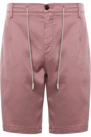ELEVENTY Shorts, Herr, W33, Bomull, Mauve Bermuda Shorts med dragsko