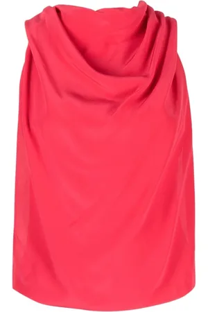 Lanvin Topp, Dam, M, Lyxig Rosa Ärmlös Topp i Siden