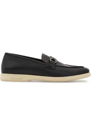 Salvatore Ferragamo Skor, Herr, 39 1/2 EU, Läder, Flata skor i mandelformad läder