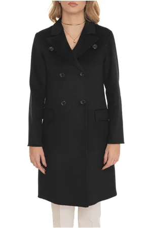 Liu Jo Kappa, Dam, XL, Polyester, Klassisk dubbelknäppt kappa i ullmix