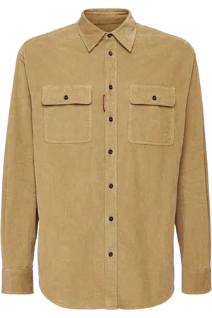 Dsquared2 Skjorta, Herr, L, Bomull, Corduroy Skjorta