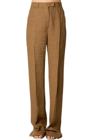 Max Mara Byxor, Dam, L, Linne, Linen Delavé Byxor