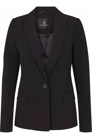 Bruuns Bazaar Jacka, Dam, L, Polyester, Svart kavaj med fickor med lock