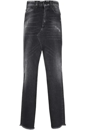 Dondup Jeans, Dam, W27, Denim, Lång kjol i distressed denim